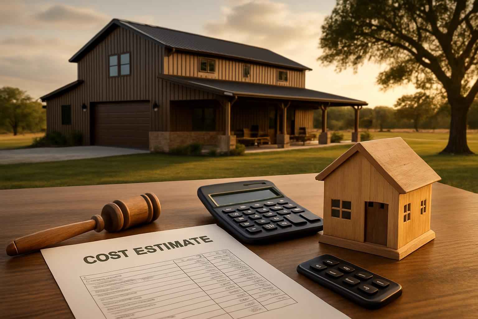 Barndominium Cost Estimate in Doss TX