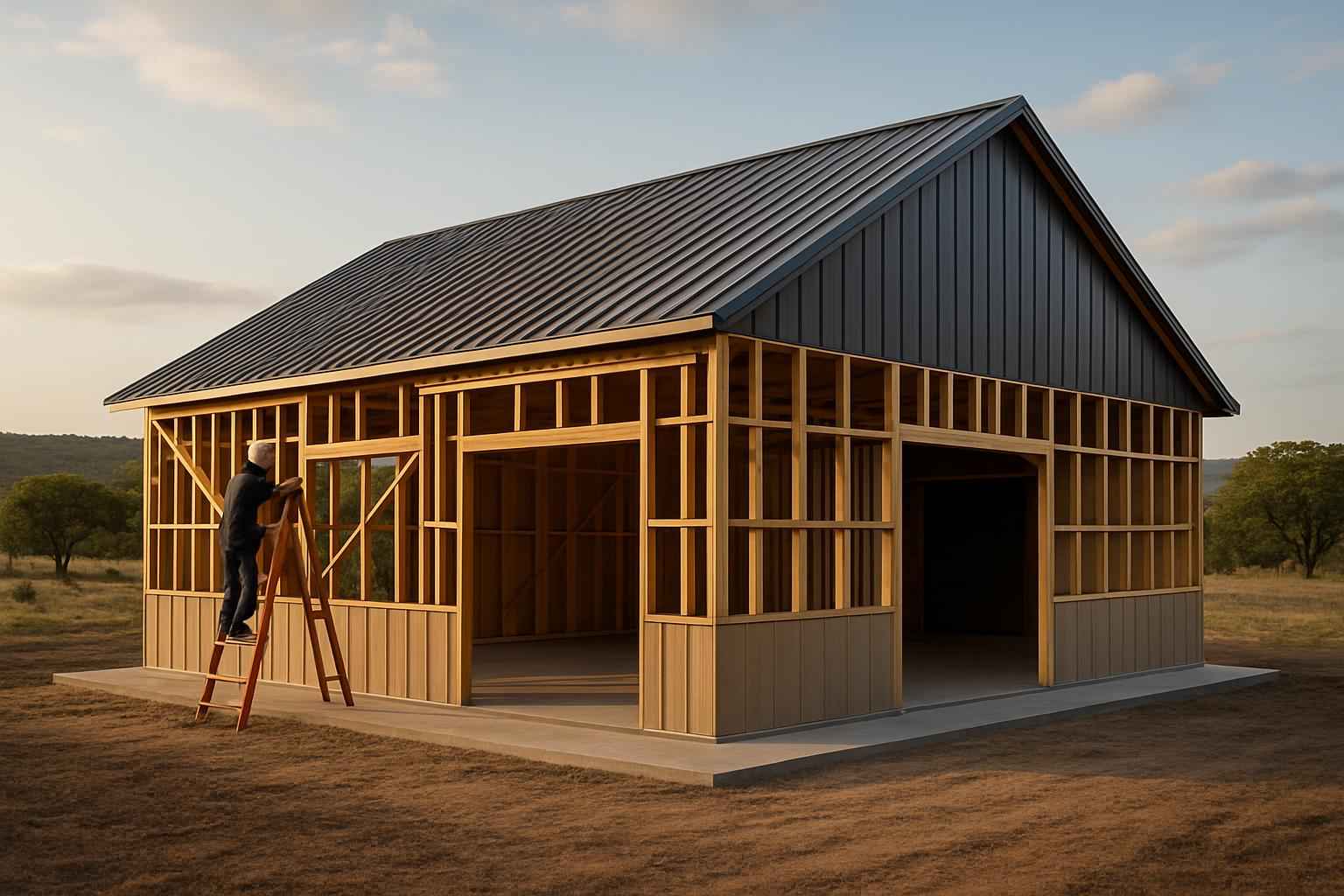 Barndominium Shell Construction in Doss TX
