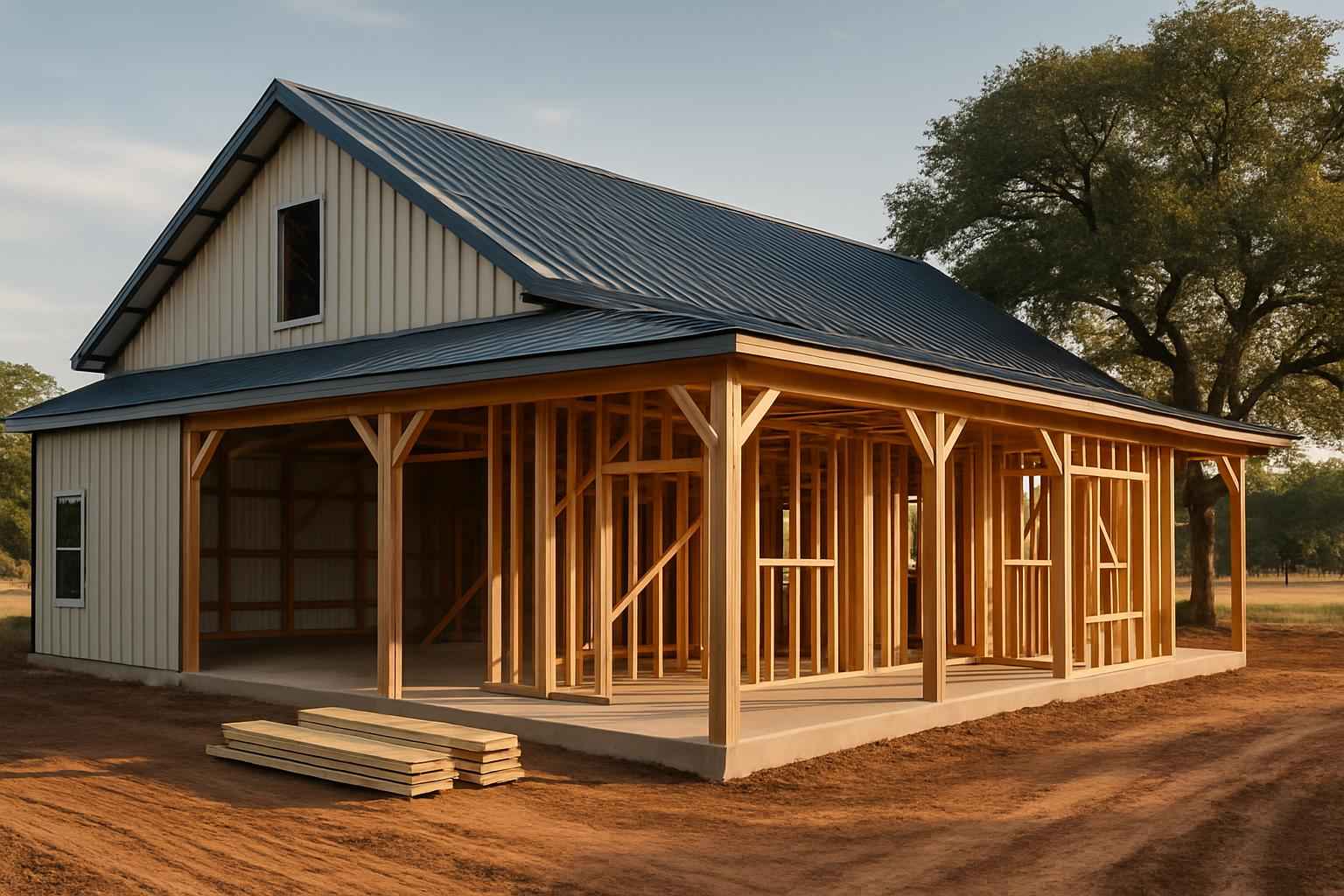 Barndominium Shell Construction in Luckenbach TX