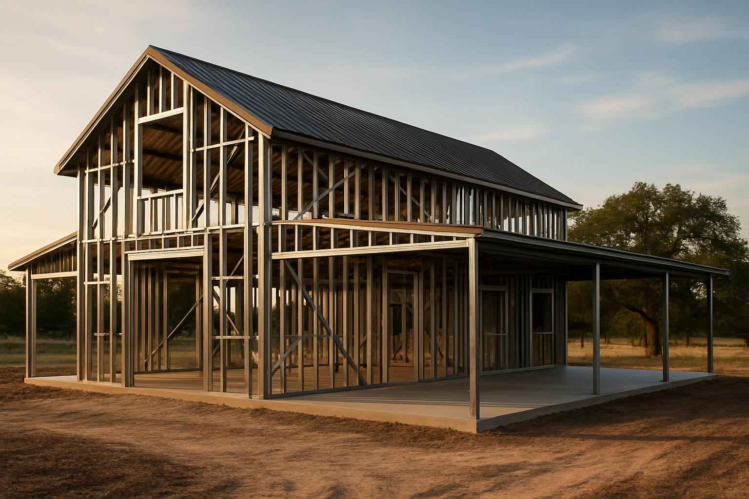 Barndominium Shell Construction in Stonewall TX