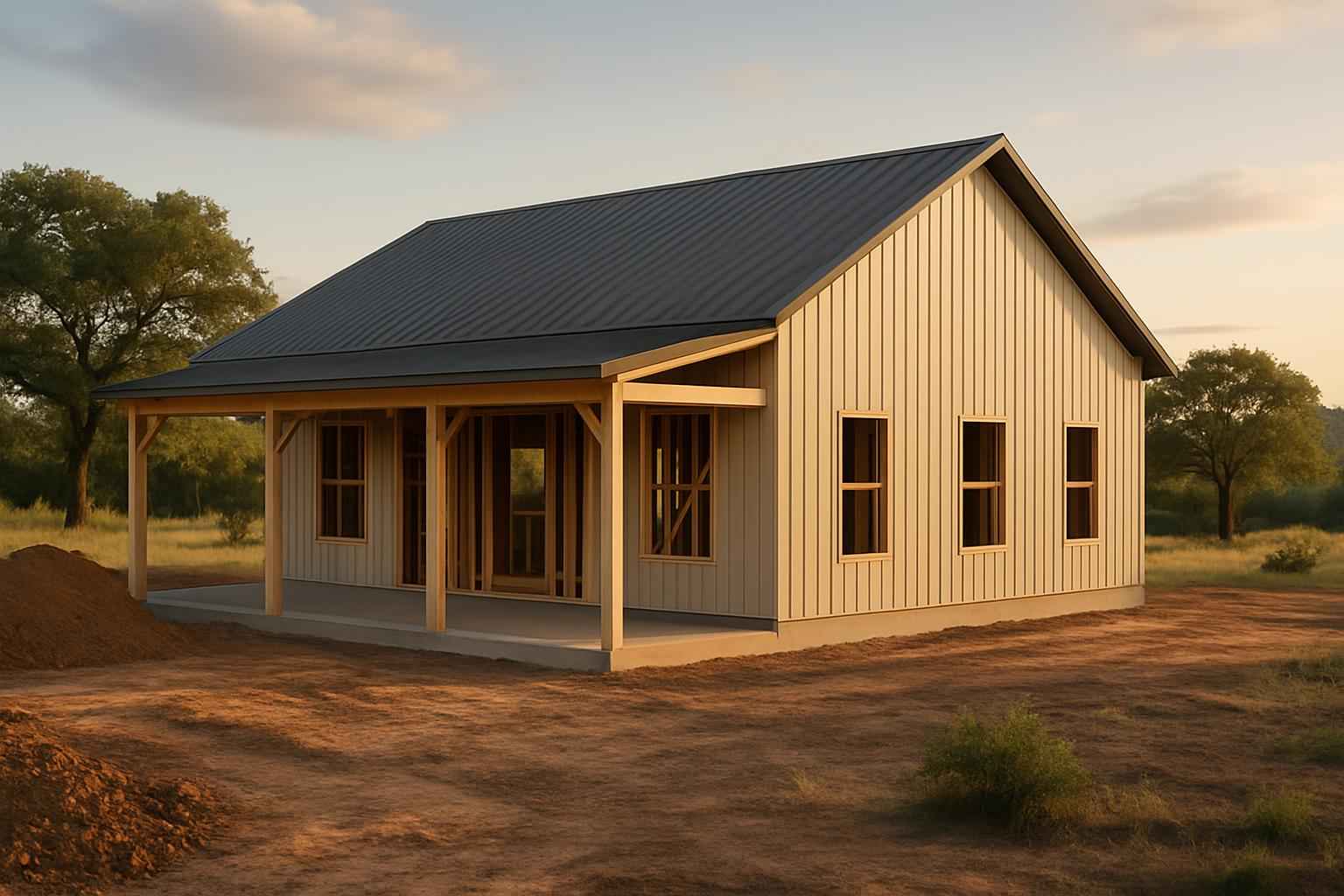 Barndominium Shell Construction in Willow City TX