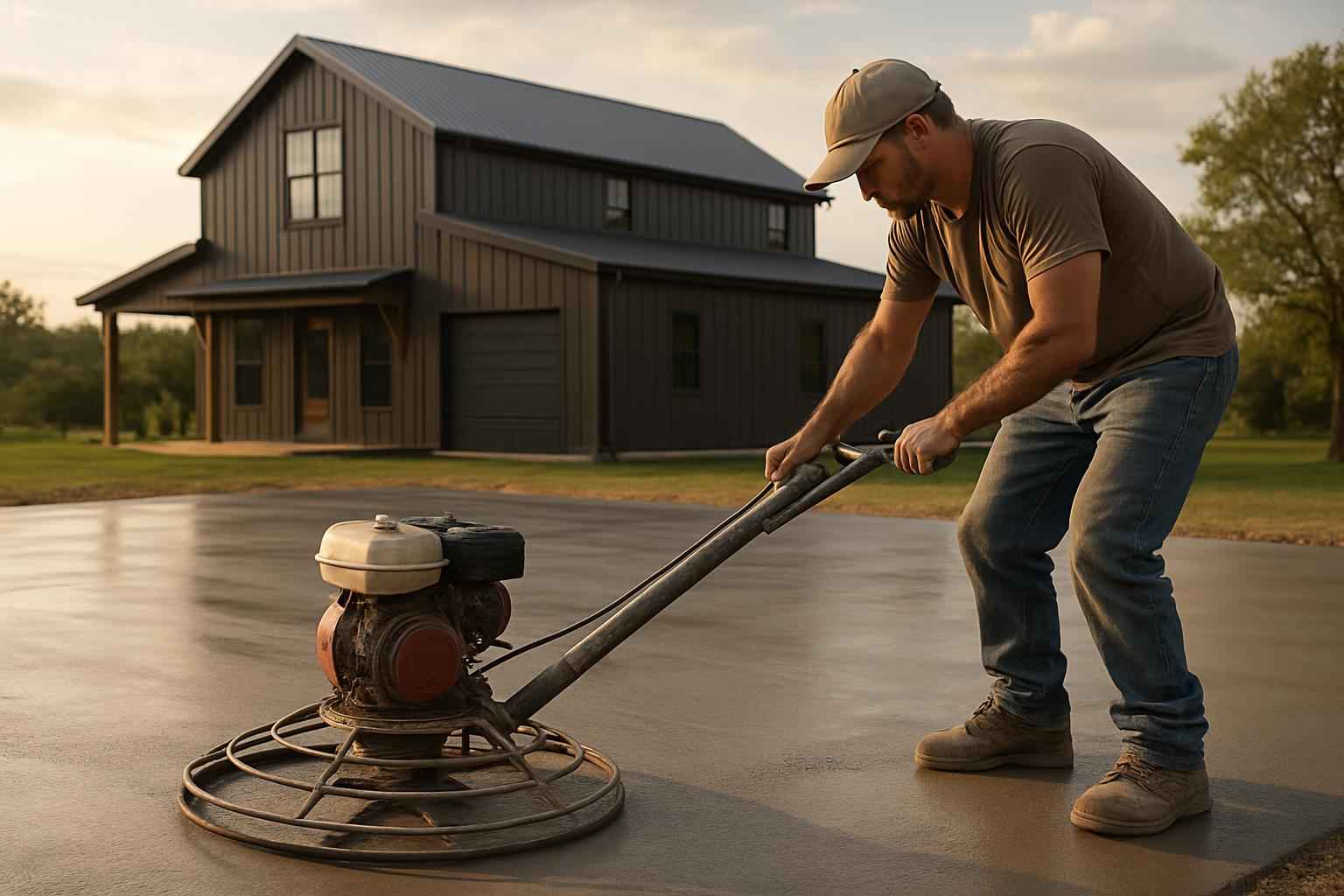 Barndominium Slab Contractor in Comfort TX