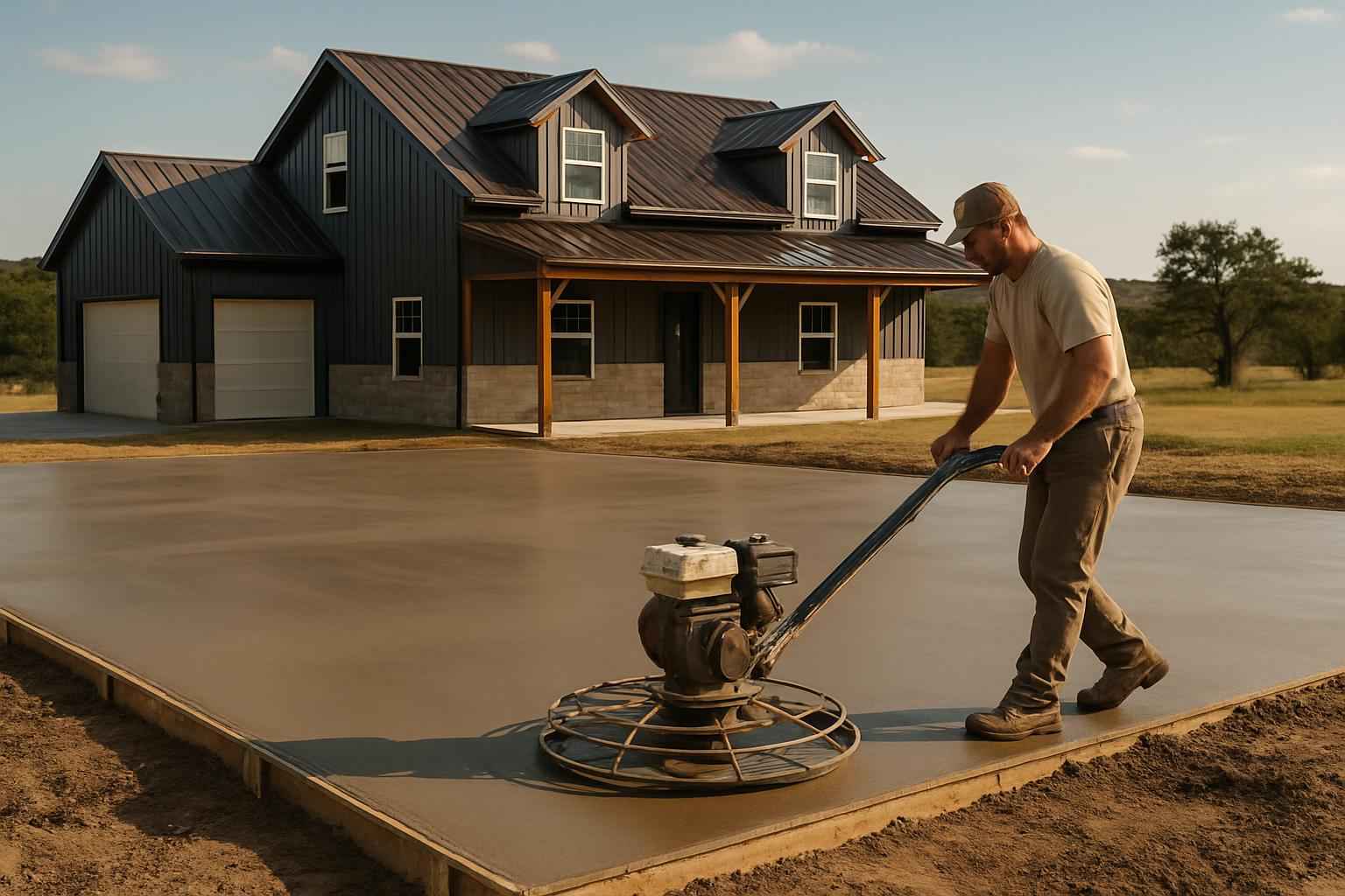 Barndominium Slab Contractor in Doss TX