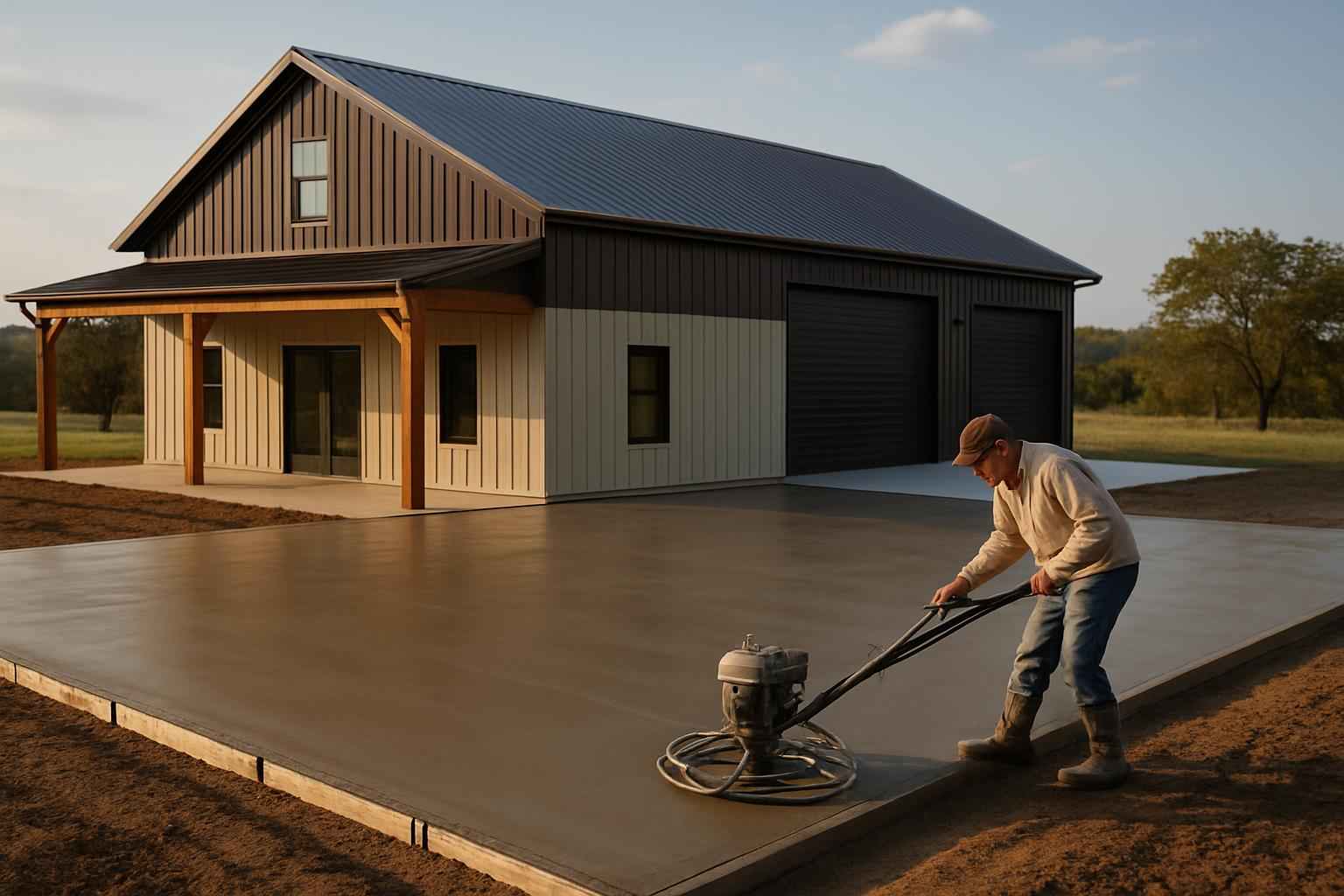 Barndominium Slab Contractor in Hye TX
