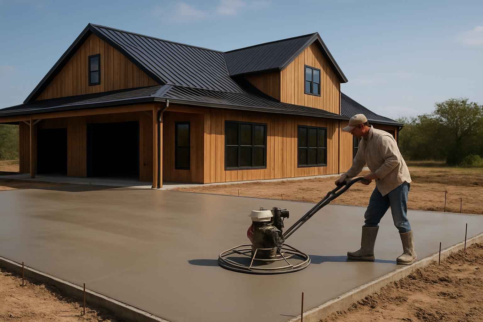 Barndominium Slab Contractor in Stonewall TX
