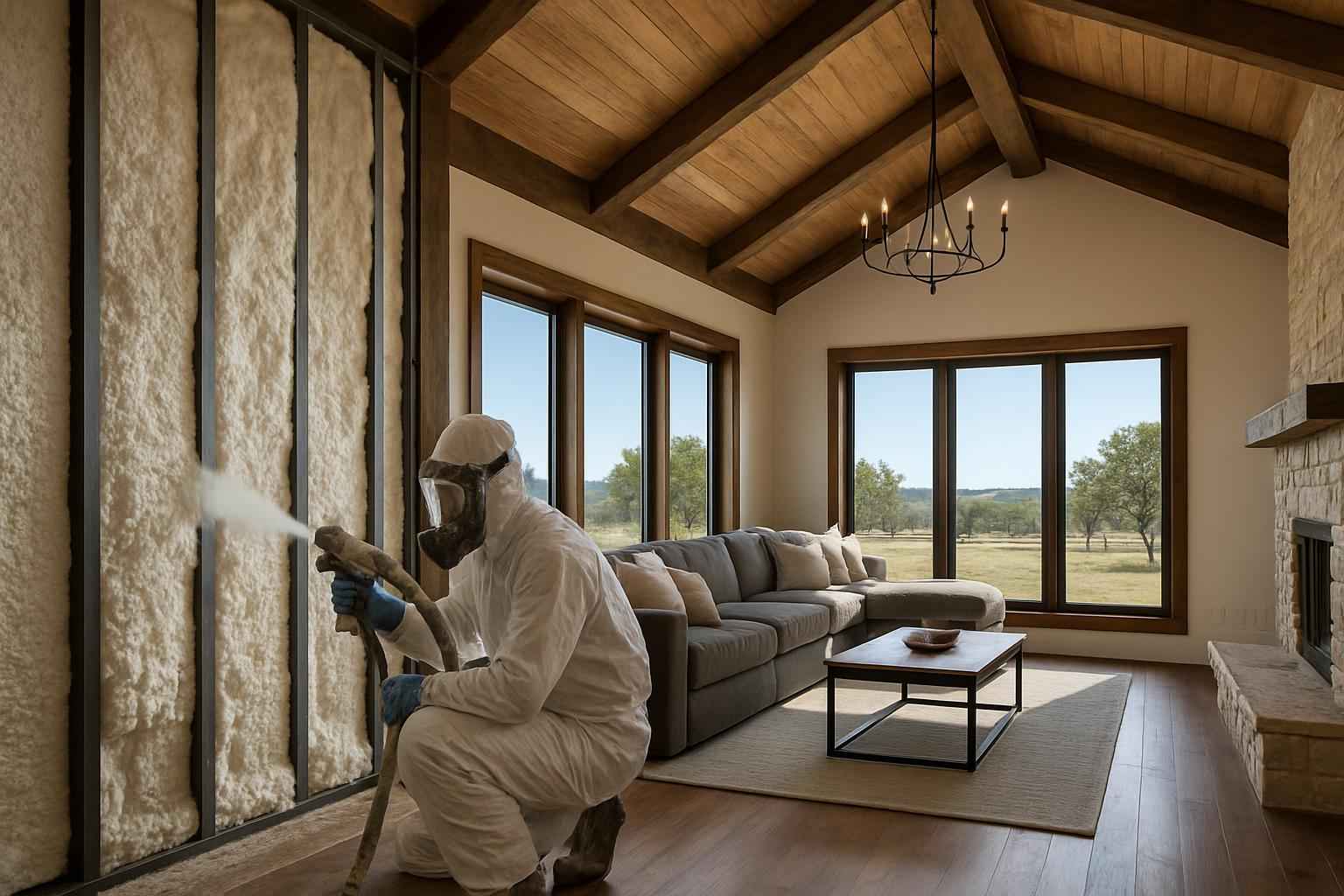 Barndominium Spray Foam Service in Doss TX