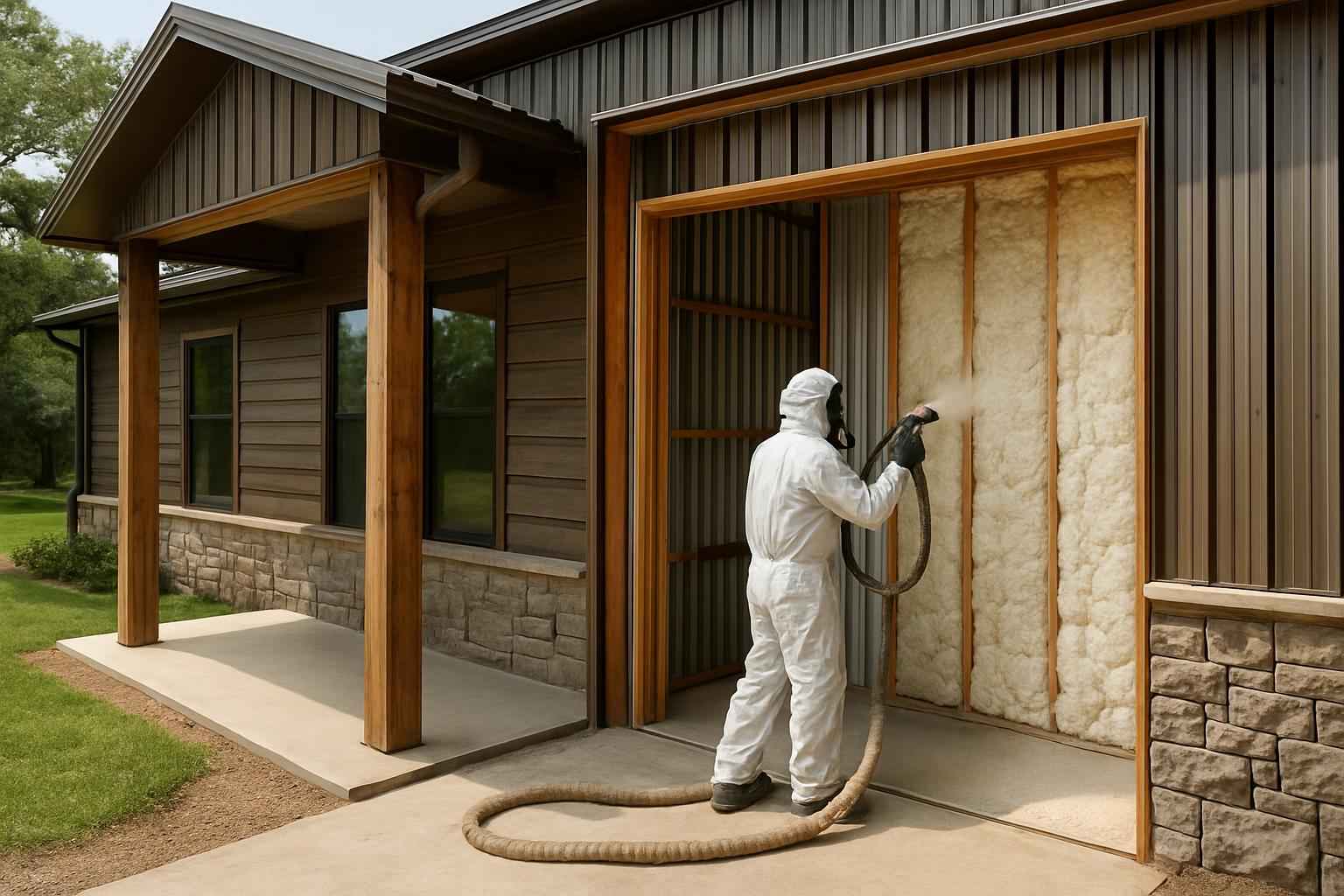 Barndominium Spray Foam Service in Hye TX
