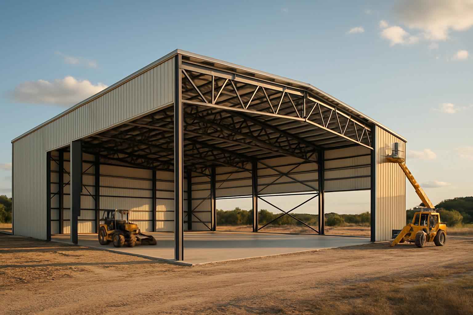 Clear Span Hangar Construction in Hye TX