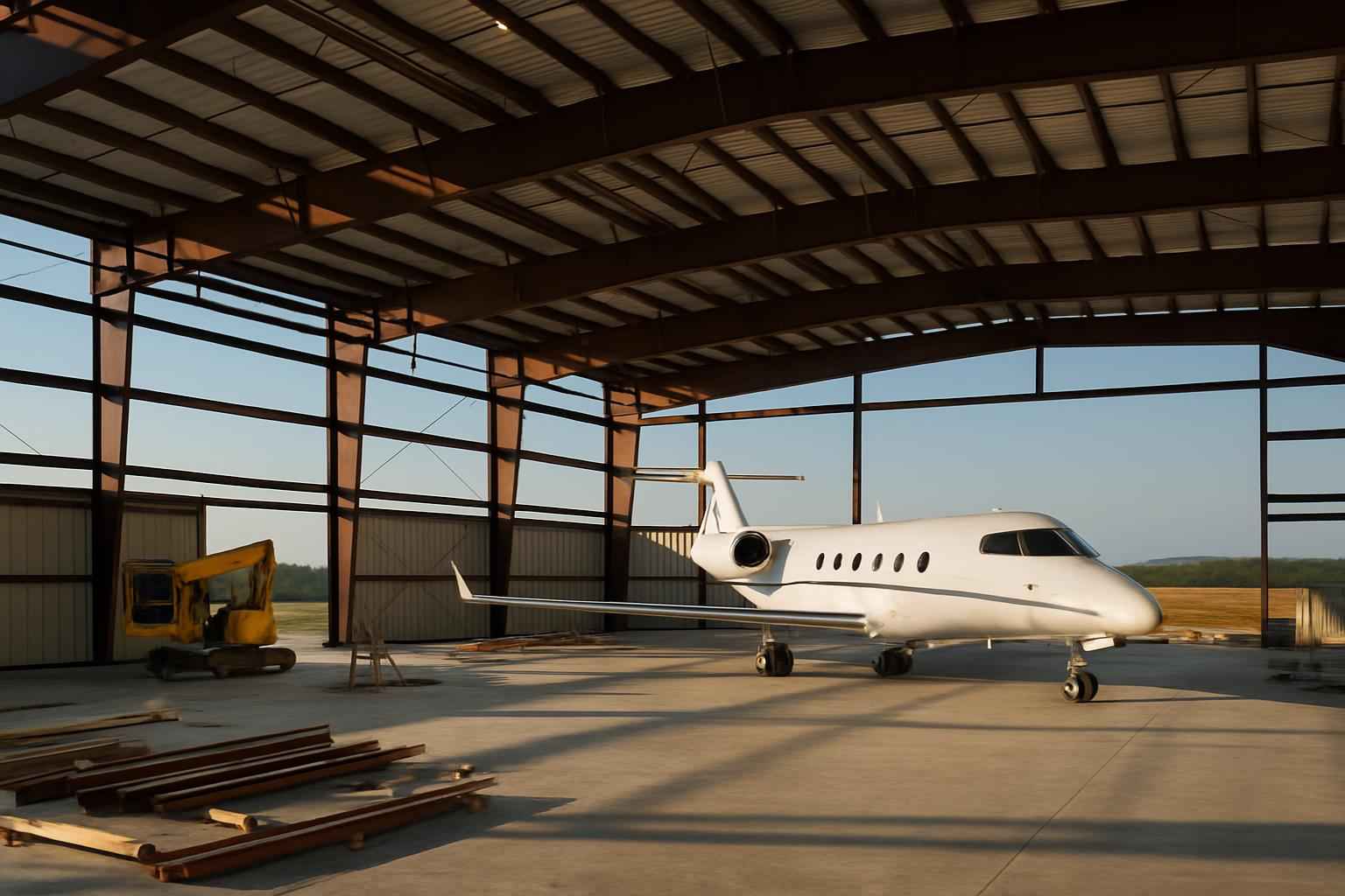 Clear Span Hangar Construction in Willow City TX