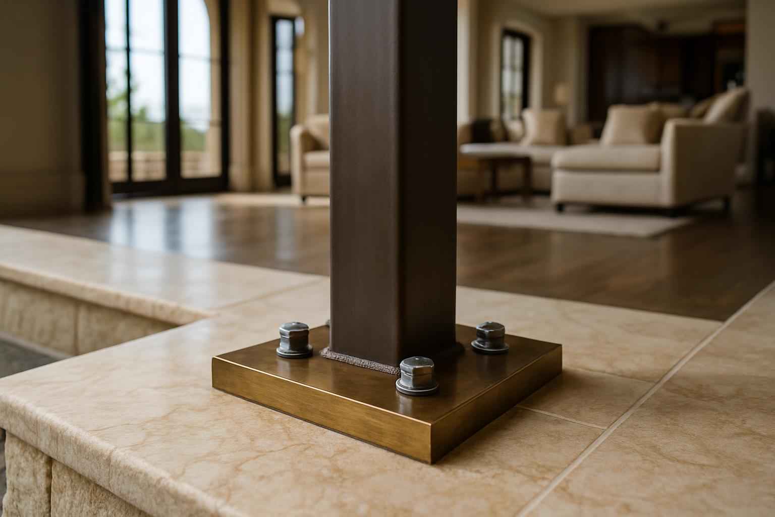 Column Base Plate Install in Willow City TX