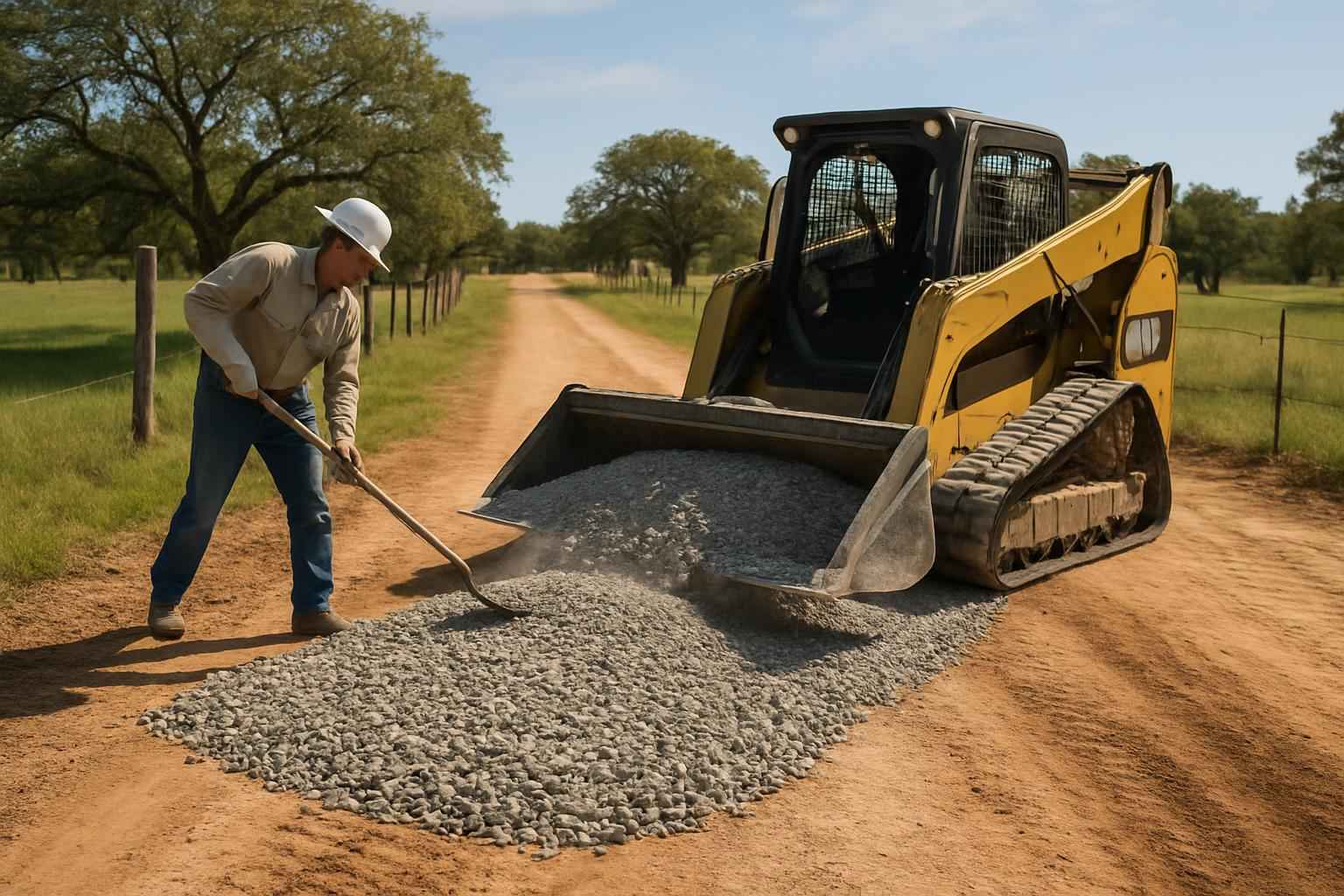 Construction Entrance Installation in Luckenbach TX