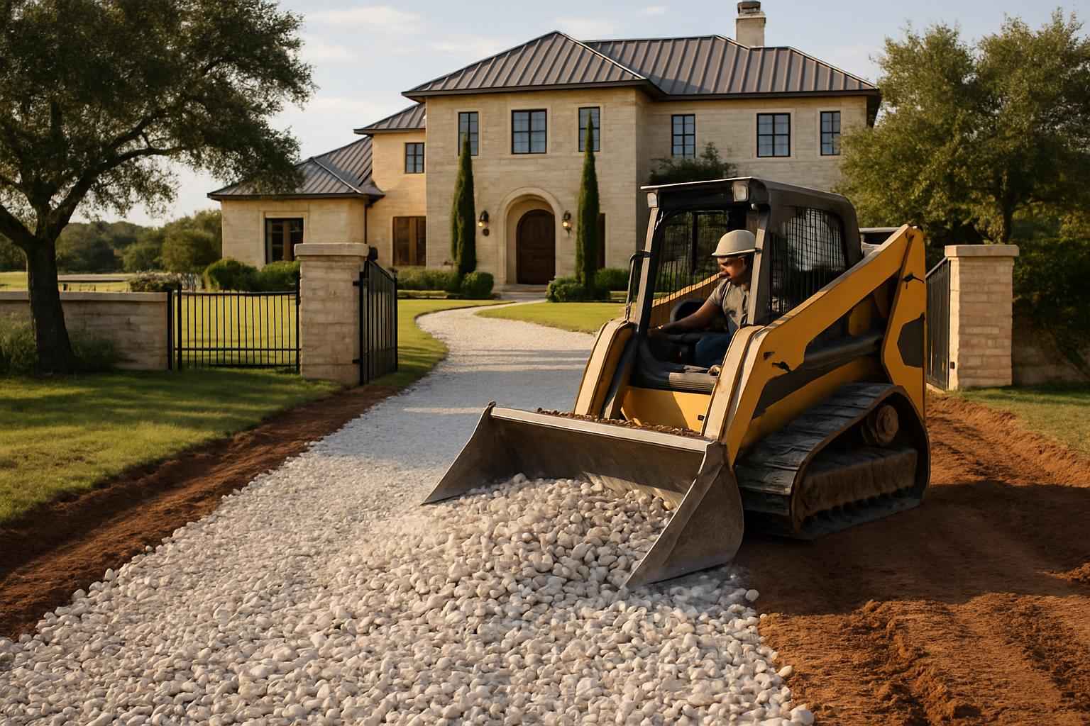 Construction Entrance Installation in Stonewall TX