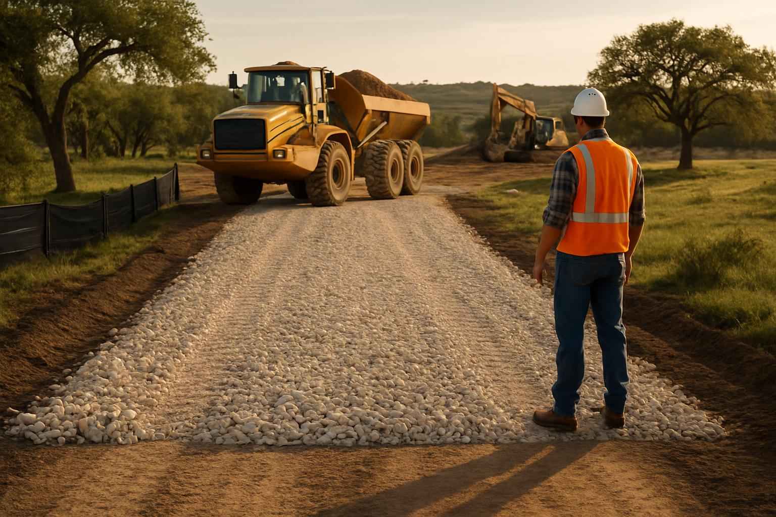 Construction Entrance Installation in Willow City TX
