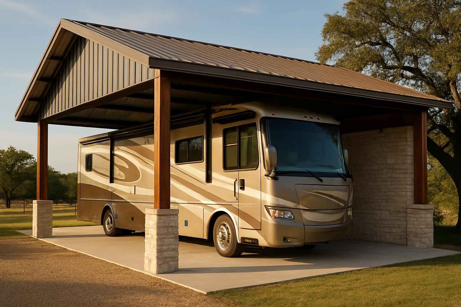 Covered RV Parking Builder in Luckenbach TX