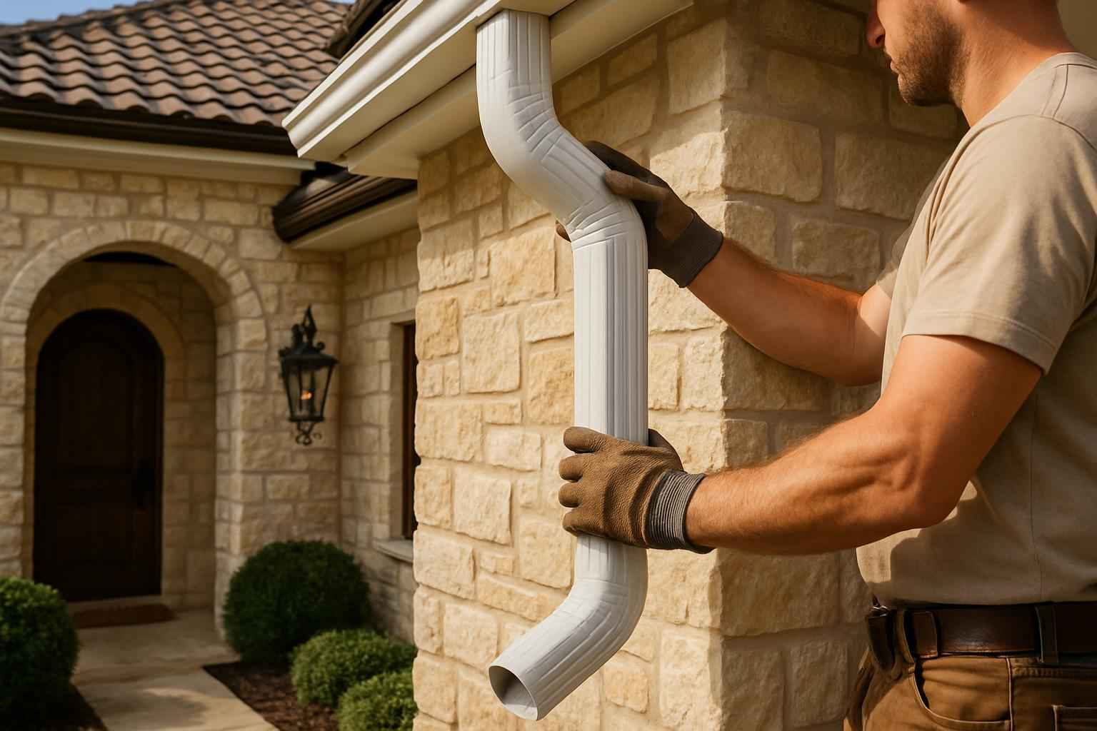 Downspout Installation Service in Stonewall TX