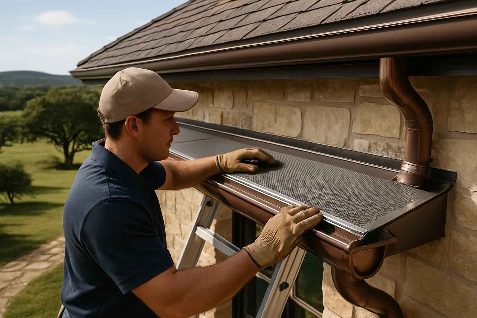 Gutter Screen Installation Service in Hye TX