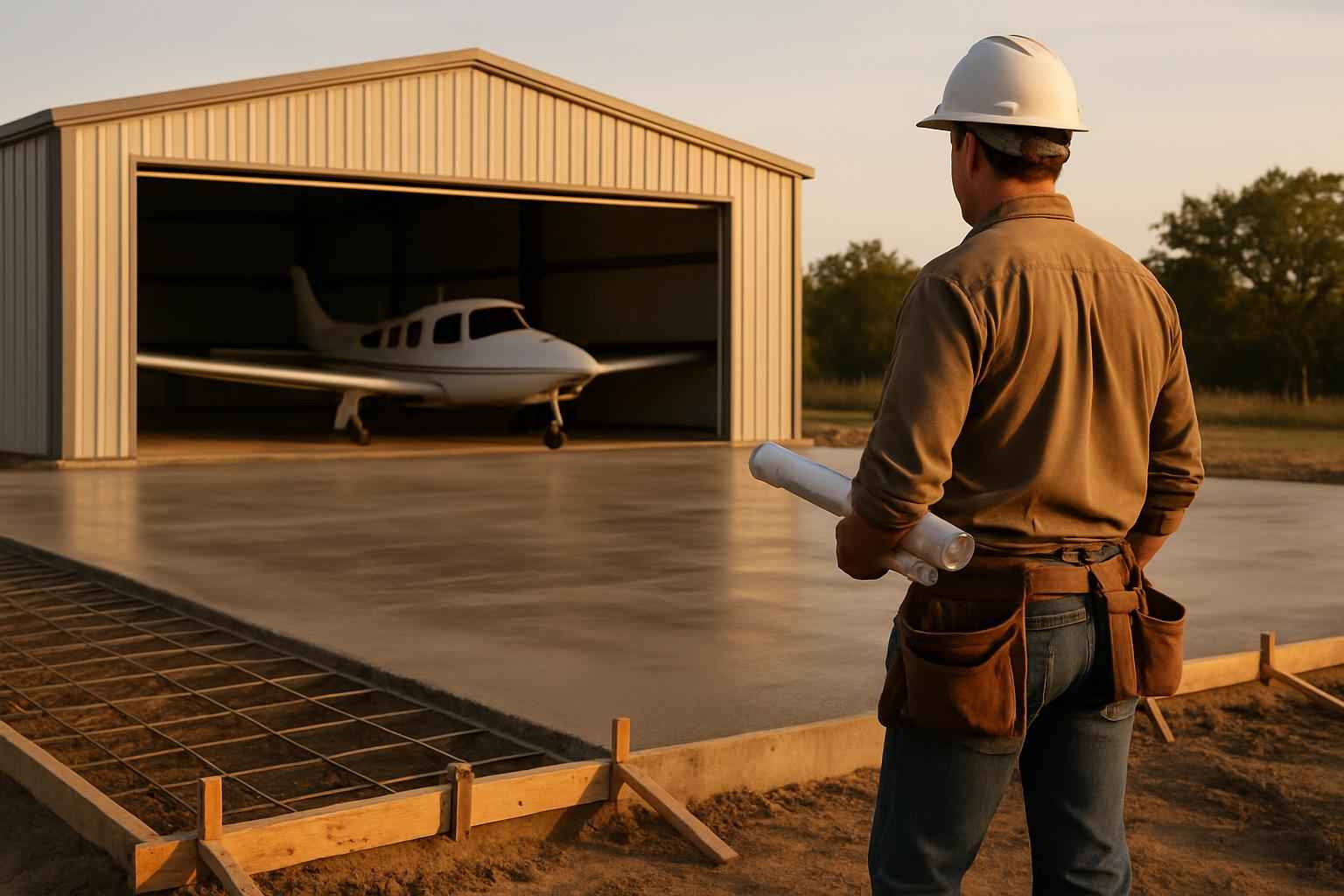 Hangar Slab Foundation Contractor in Fredericksburg TX