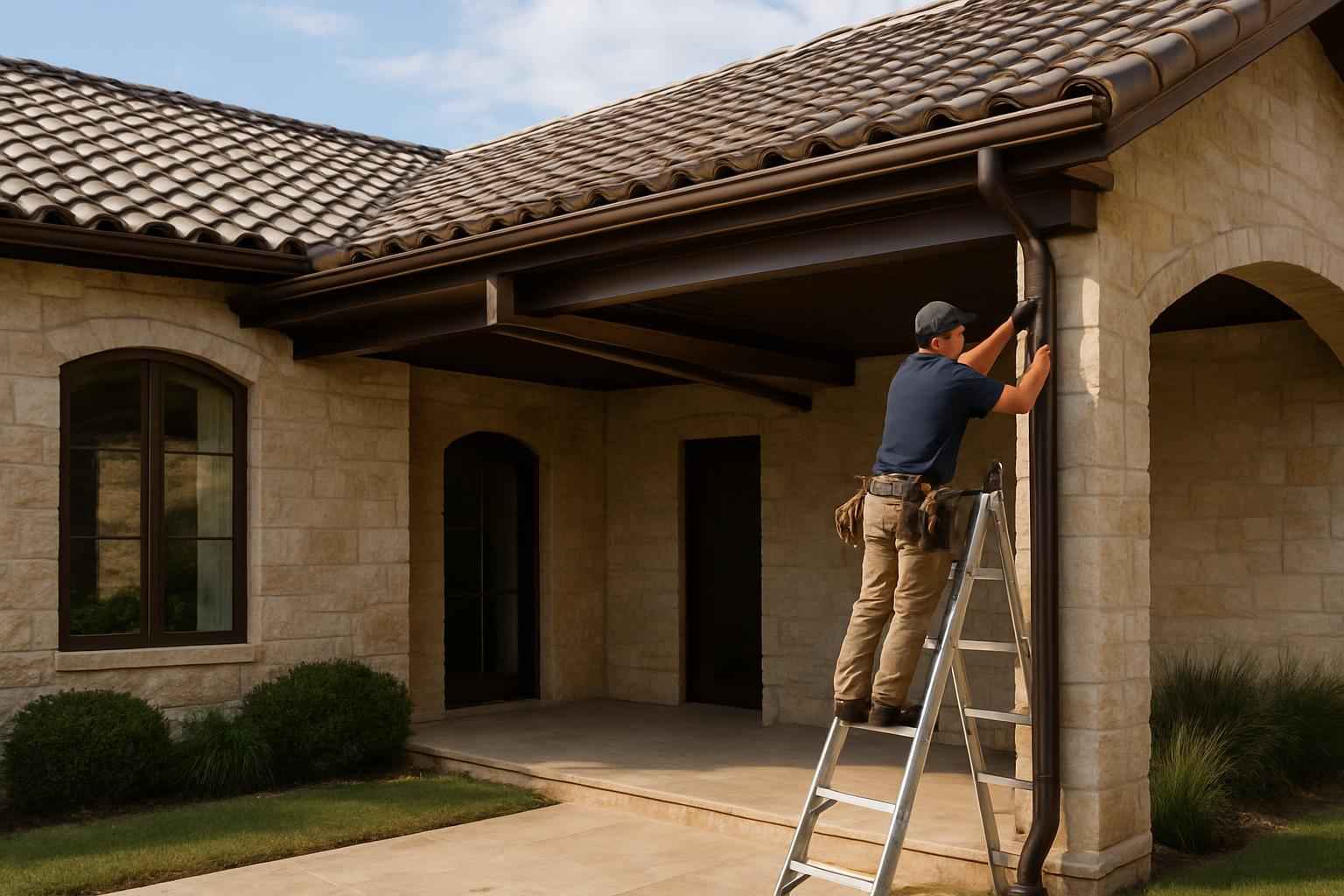 Lean To Gutter Installation in Hye TX