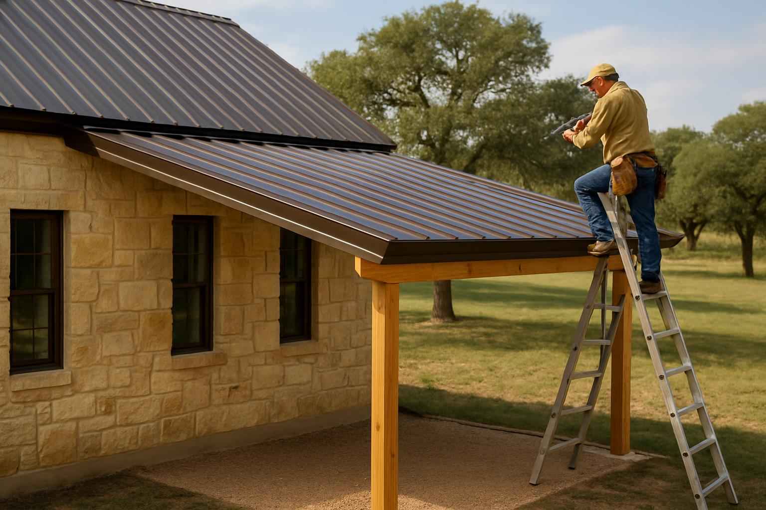 Lean To Roof Tie In Service in Stonewall TX