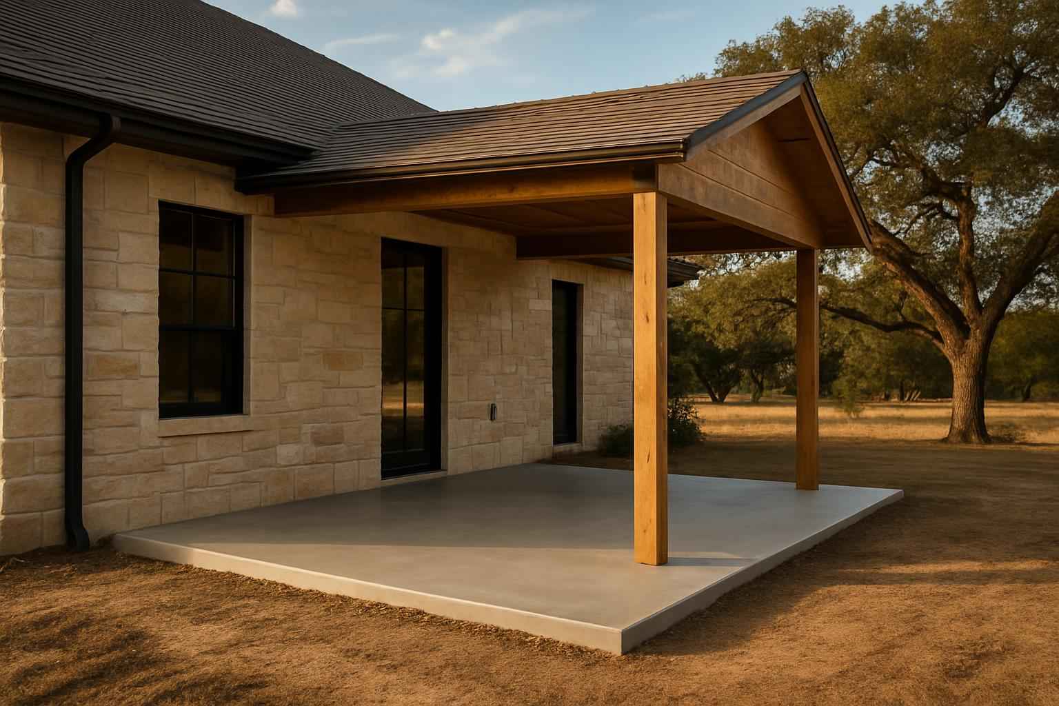 Lean To Slab Extension in Doss TX