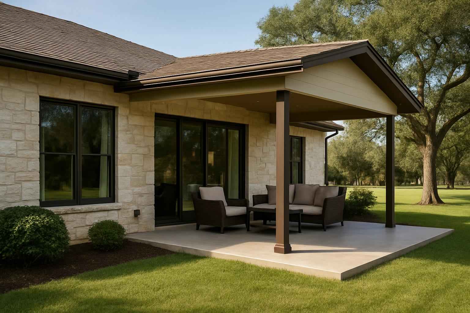 Lean To Slab Extension in Fredericksburg TX