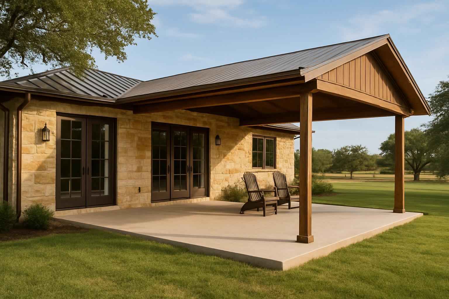 Lean To Slab Extension in Stonewall TX