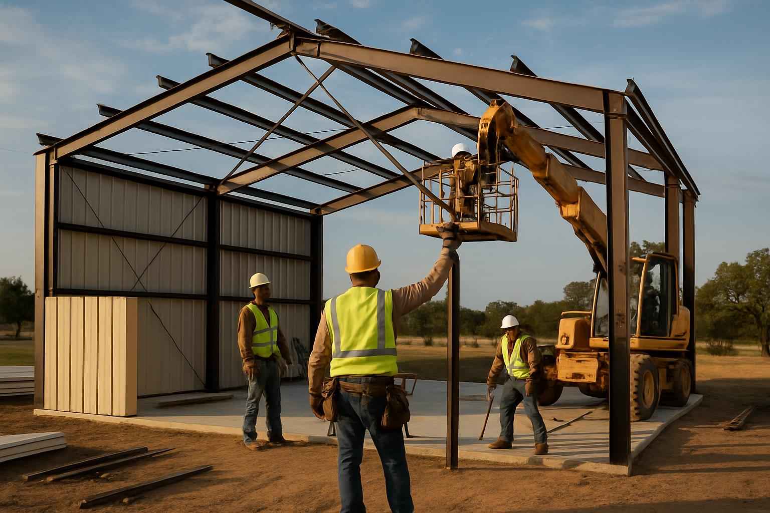PEMB Erection Crew in Hye TX