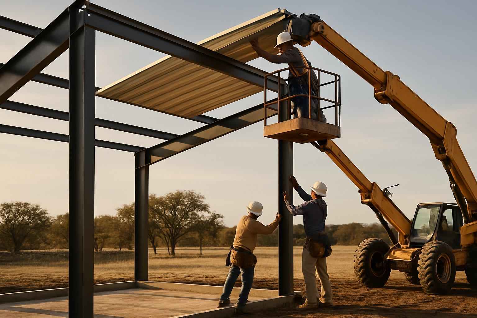 PEMB Erection Crew in Stonewall TX