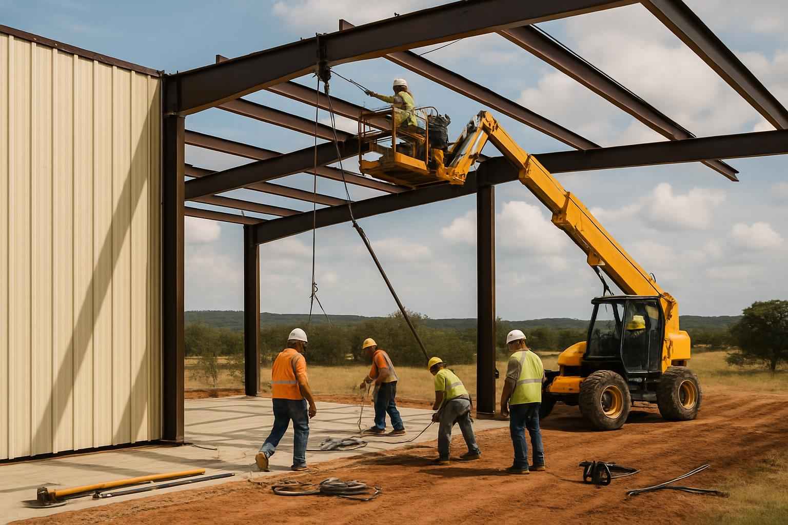 PEMB Erection Crew in Willow City TX