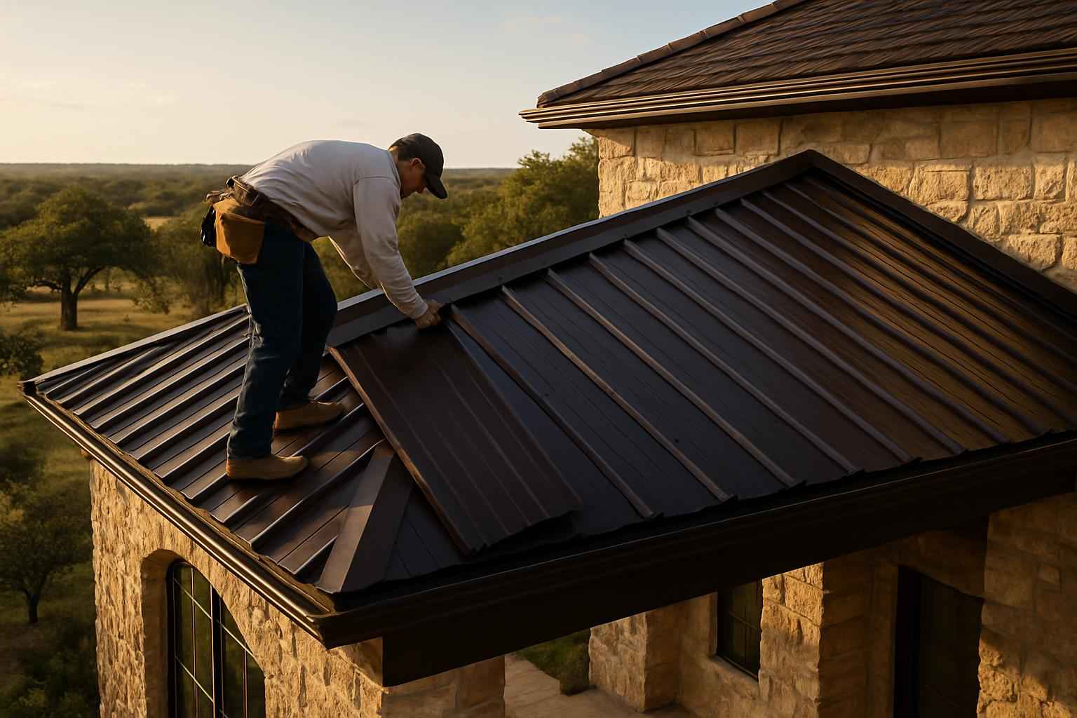 R Panel Roof Installer in Hye TX