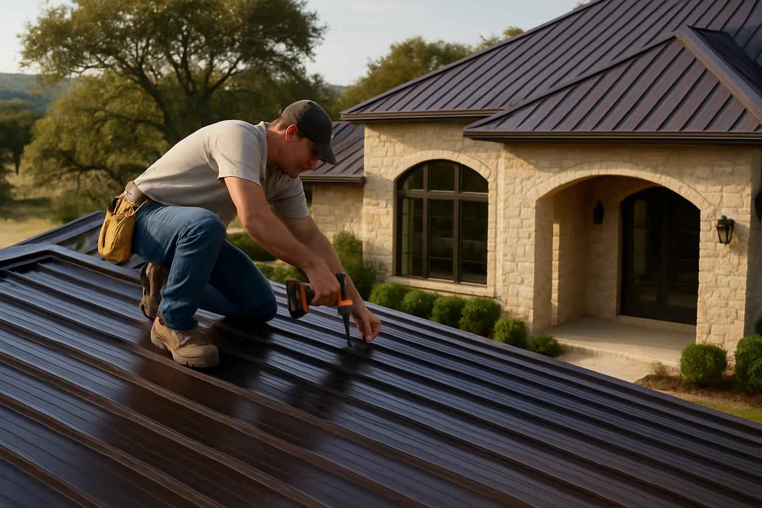 R Panel Roof Installer in Willow City TX