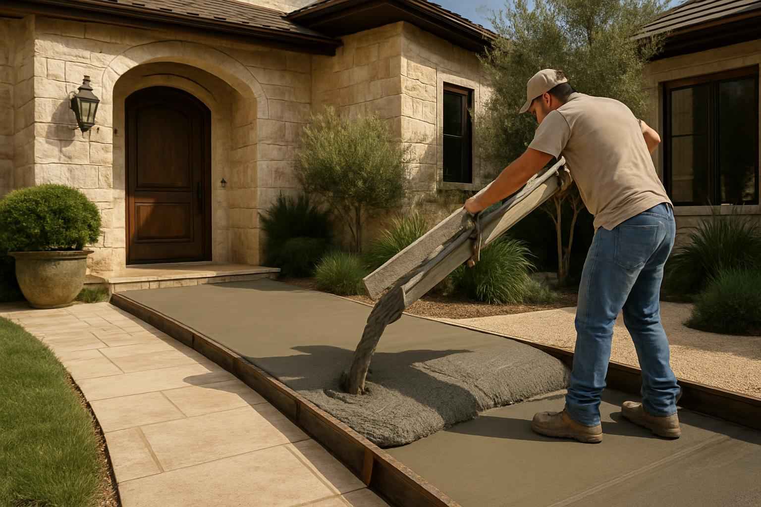 Ramp Pour Service in Hye TX
