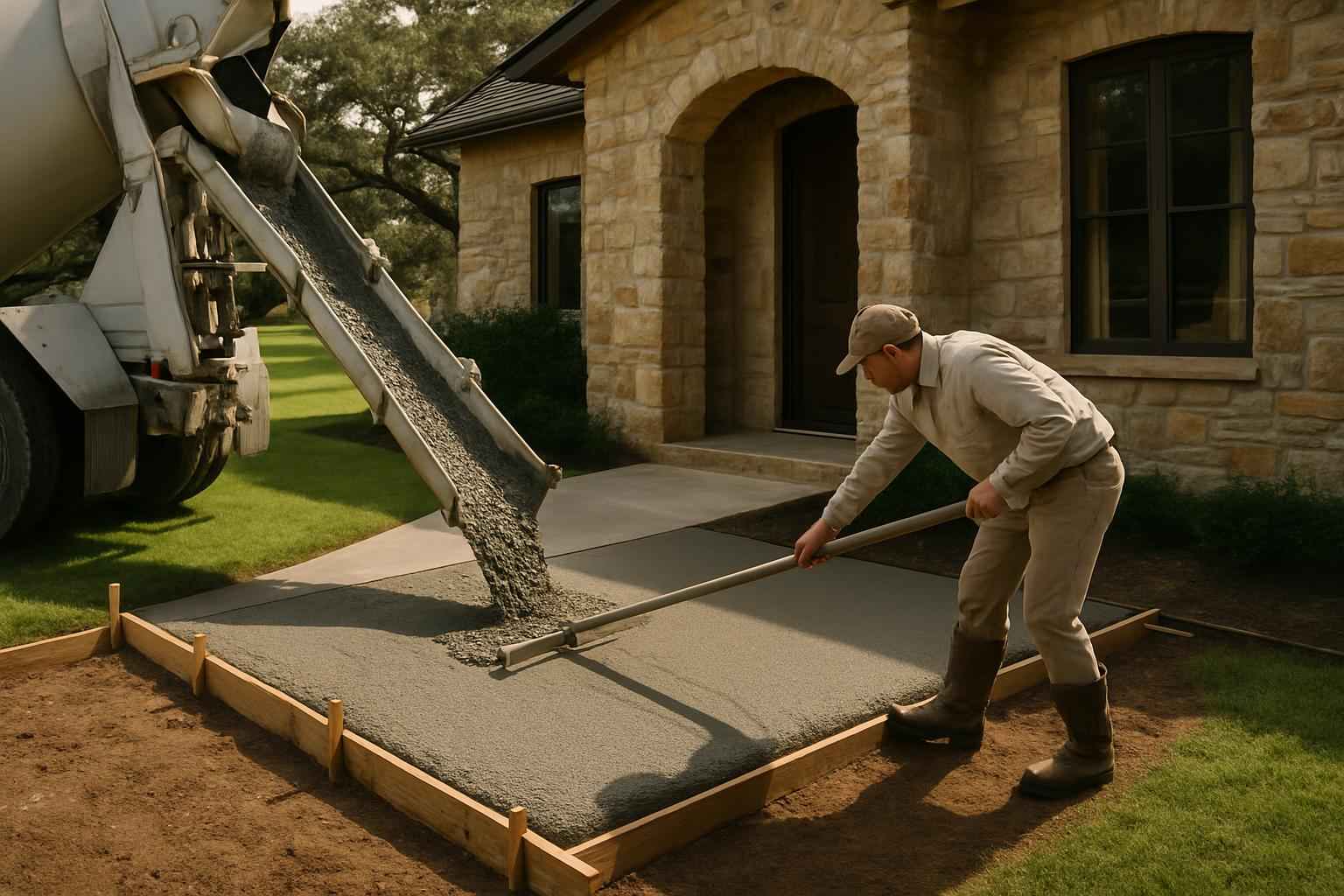 Ramp Pour Service in Stonewall TX
