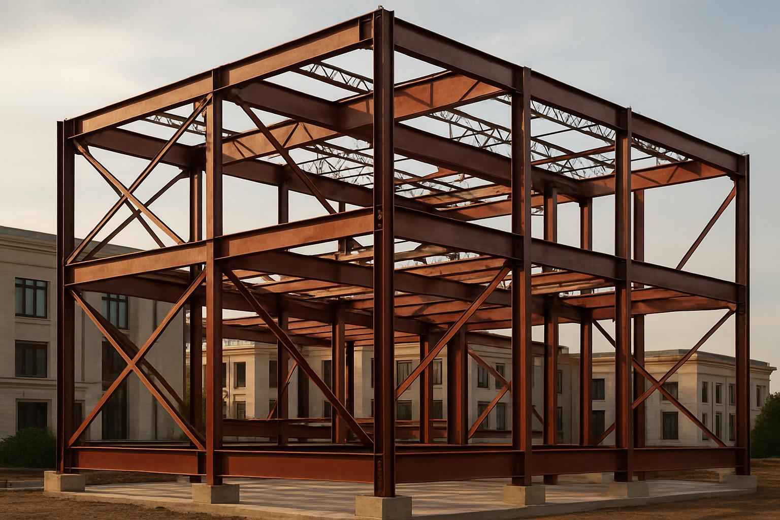 Red Iron Steel Erection