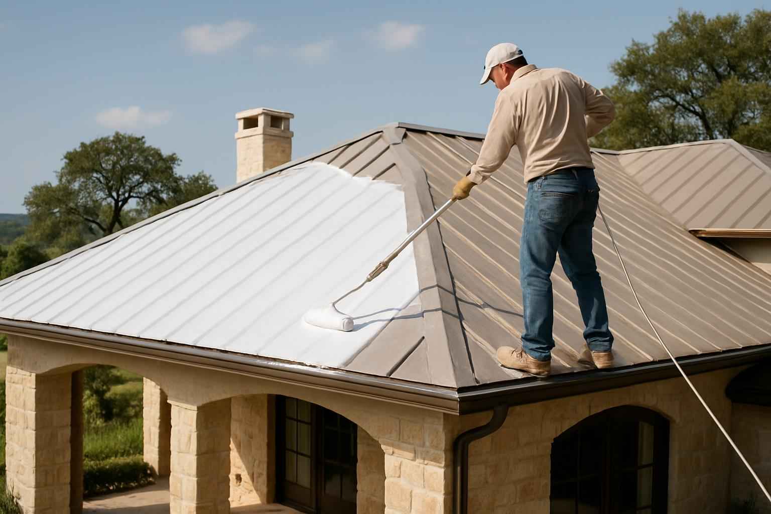 Roof Recoat Service in Hye TX