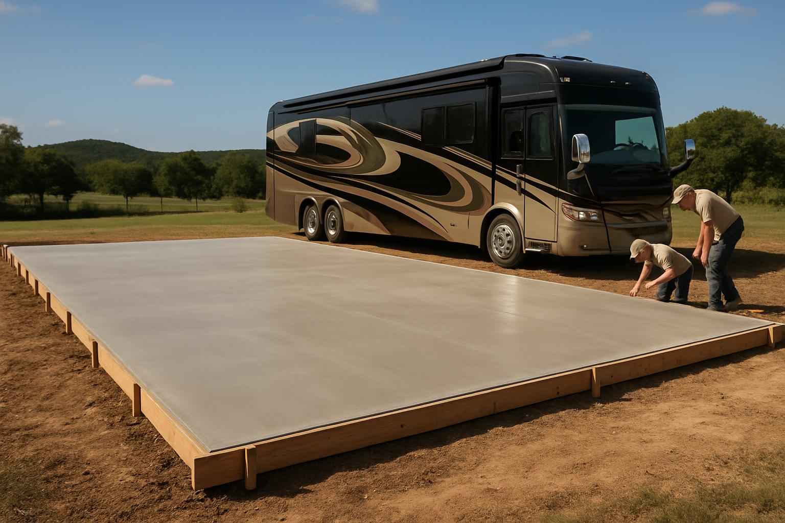RV Storage Slab Contractor in Doss TX