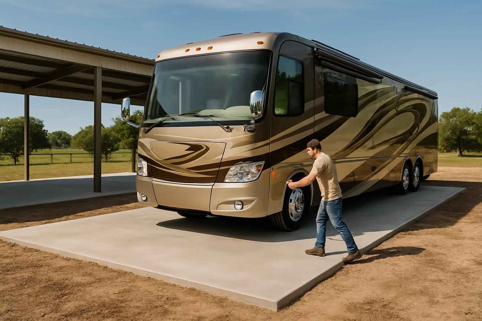 RV Storage Slab Contractor in Fredericksburg TX