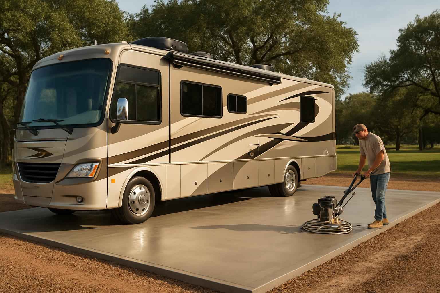RV Storage Slab Contractor in Hye TX