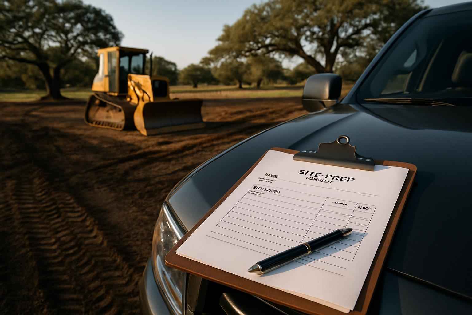 Site Prep Cost Estimate in Luckenbach TX
