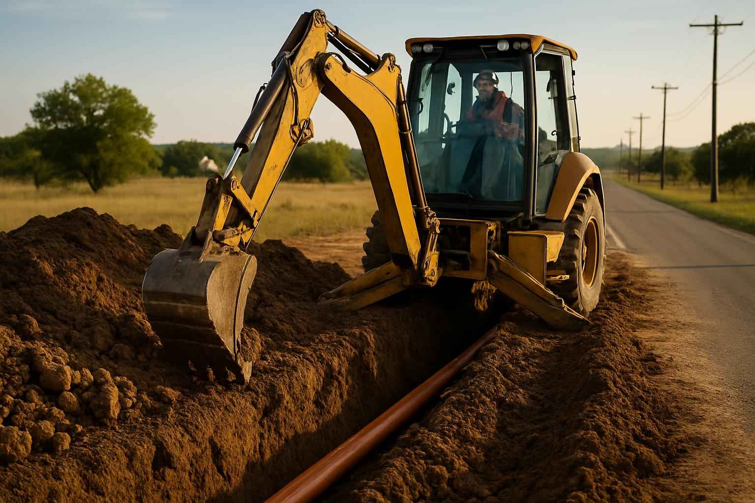Site Utilities Trenching Service in Fredericksburg TX