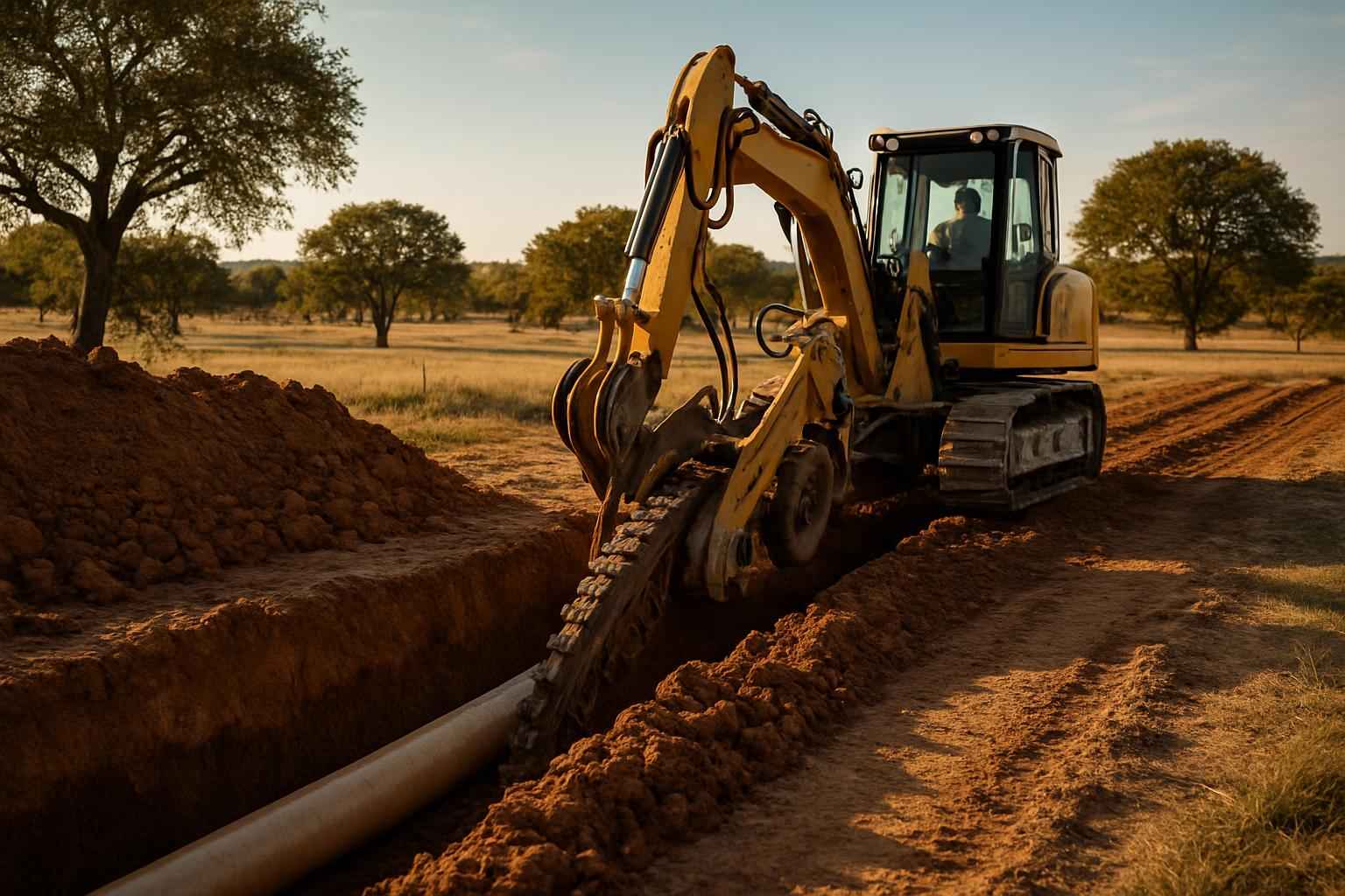 Site Utilities Trenching Service in Hye TX