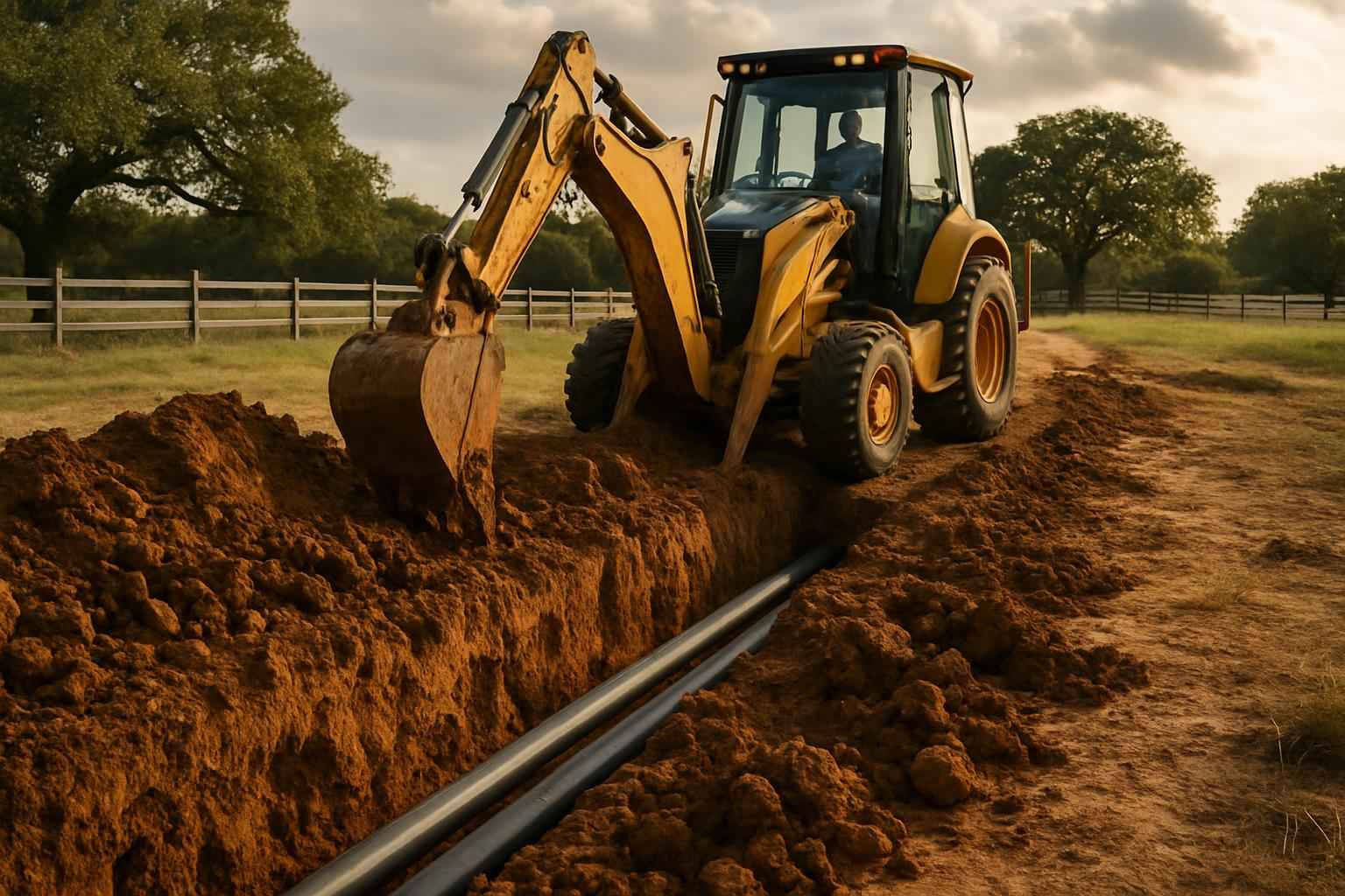 Site Utilities Trenching Service in Luckenbach TX