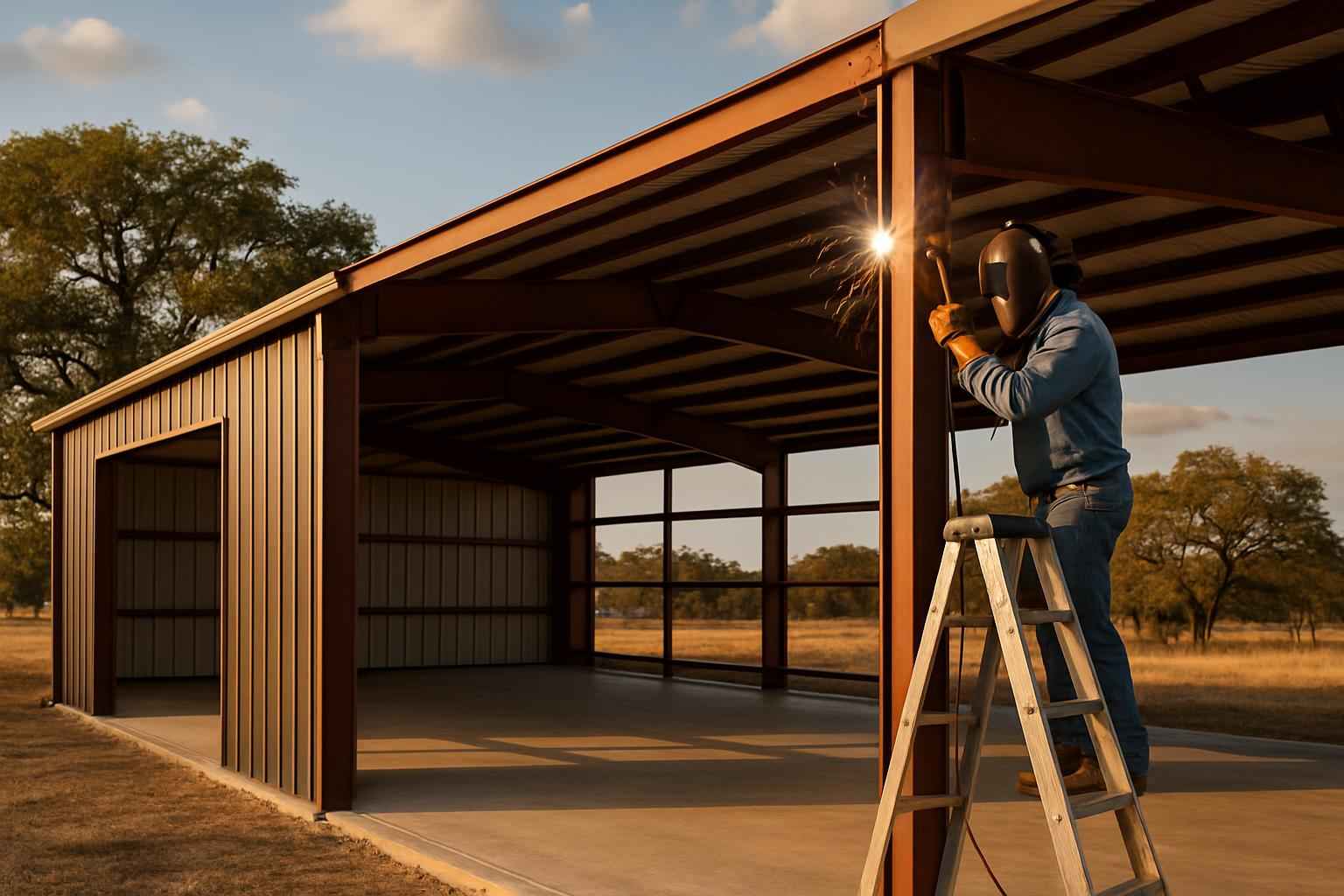 Weld Up Building Erection in Luckenbach TX