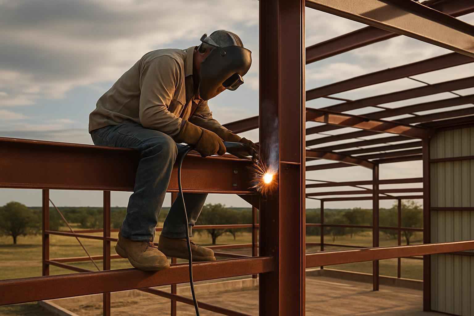 Weld Up Building Erection in Willow City TX