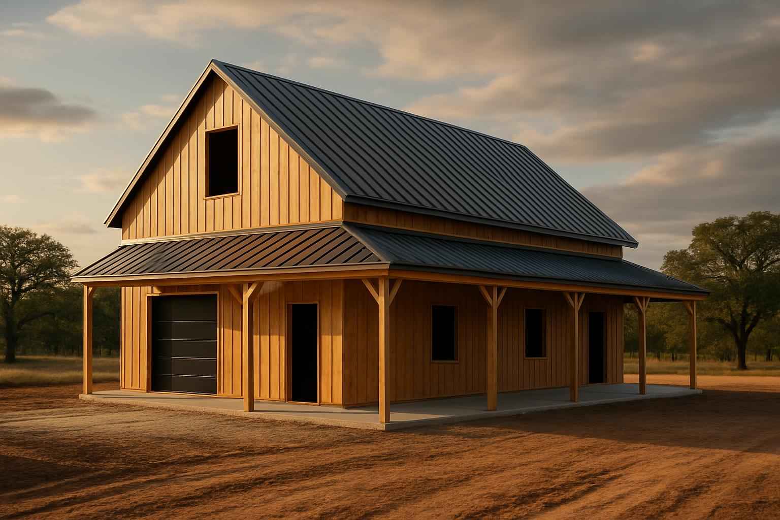 Barndominium Shell Construction in Center Point TX