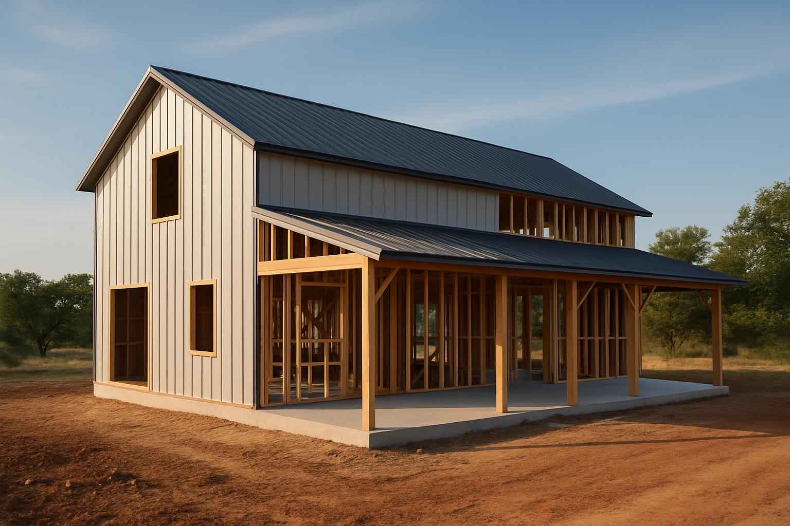 Barndominium Shell Construction in Johnson City TX