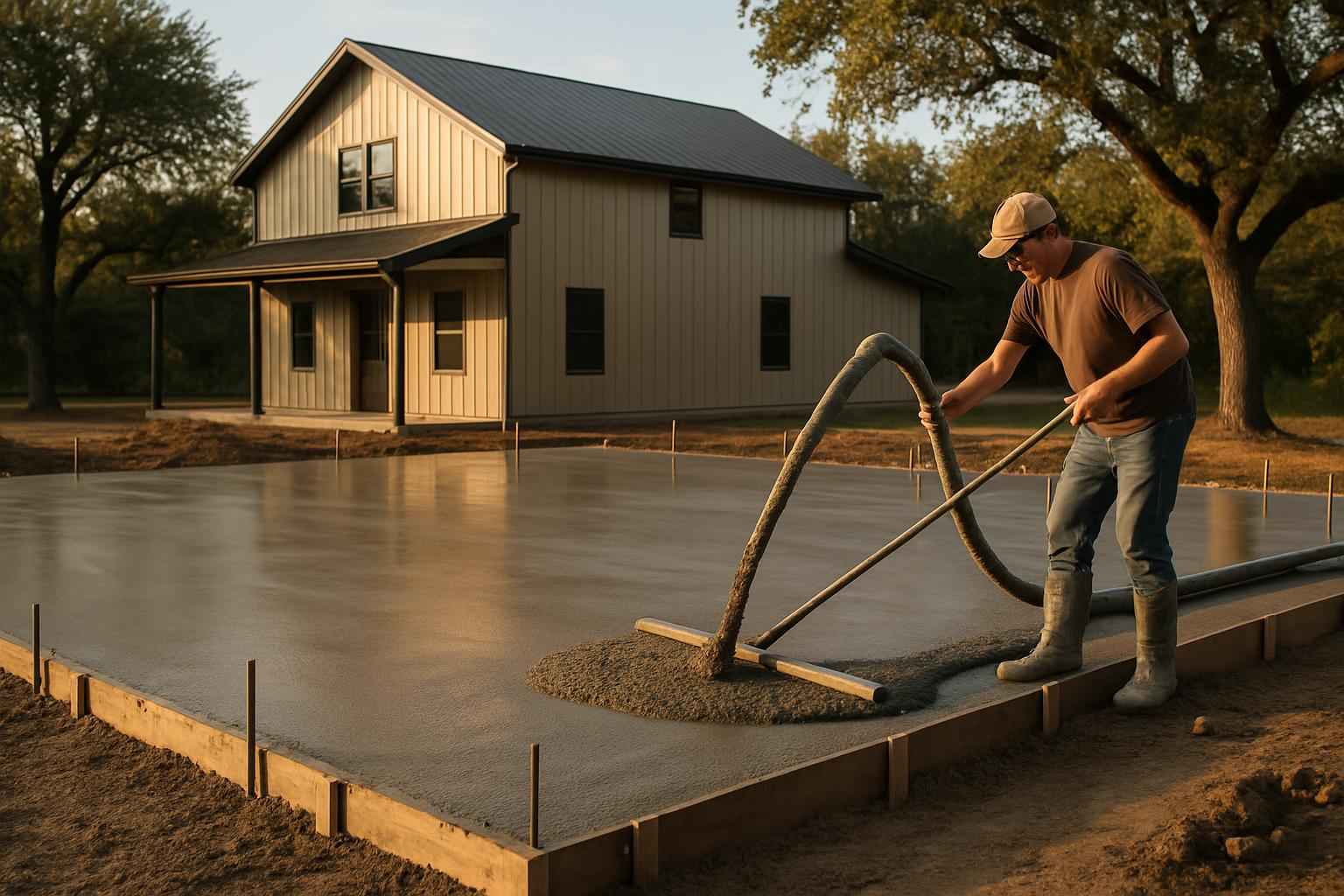 Barndominium Slab Contractor in Harper TX