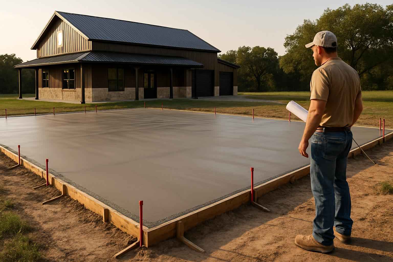 Barndominium Slab Contractor in Johnson City TX