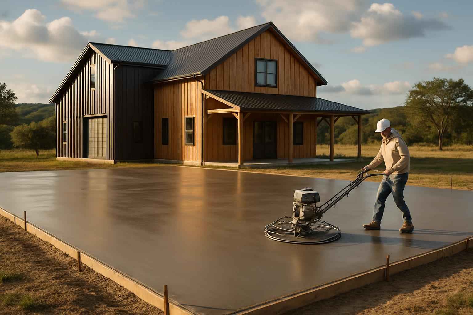 Barndominium Slab Contractor in Sisterdale TX