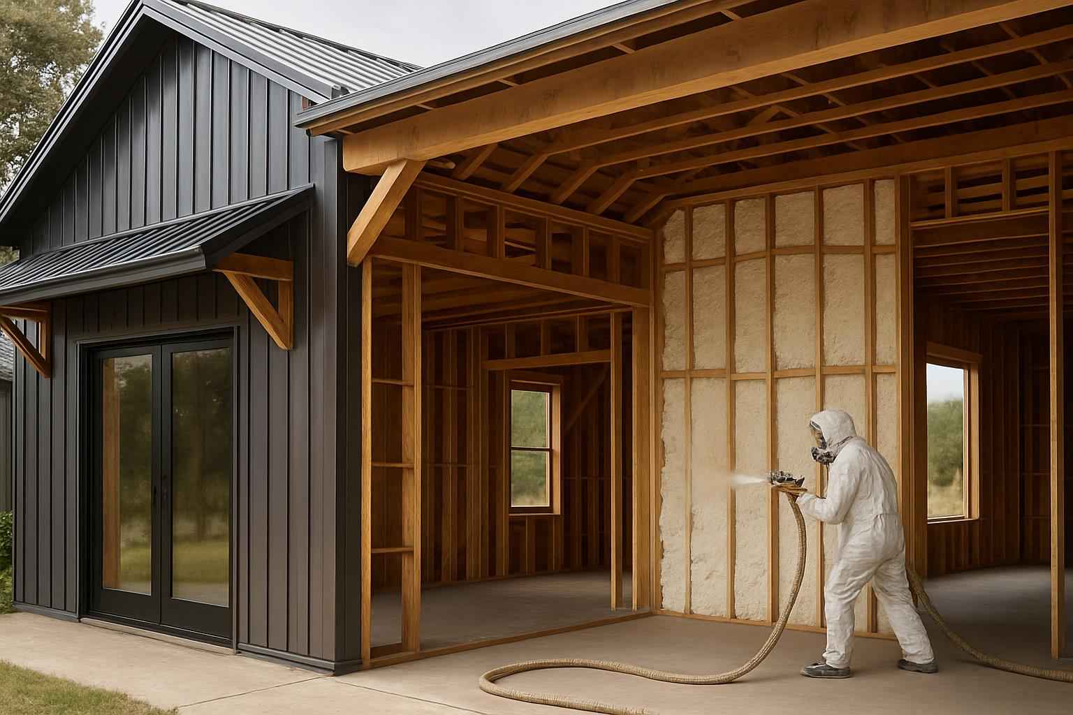 Barndominium Spray Foam Service in Blanco TX